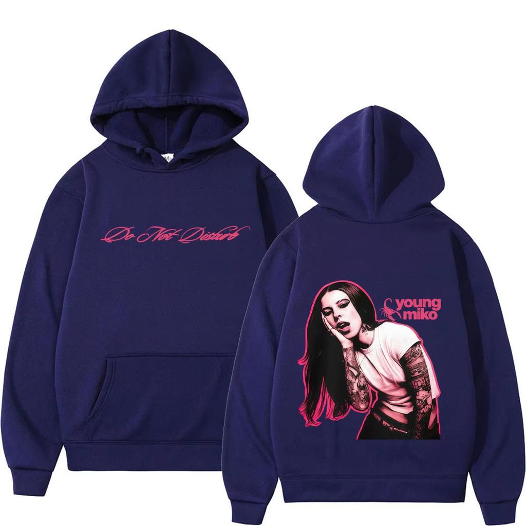 Young Miko Do Not Disturb Tour 2026 Print Hoodie Unisex Hip Hop Casual Streetwear Hooded Fashion Sweatshirt Loose Cozy and Versatile
