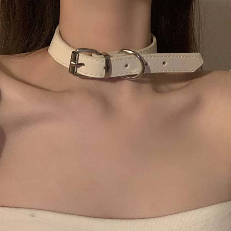 Trendige Punk Hundekralle Knochen Choker Halsketten Für Frauen Mädchen Süß Cool Schwarzes Pu Leder Charms Halsketten Y2K Party Schmuck Geschenke brown