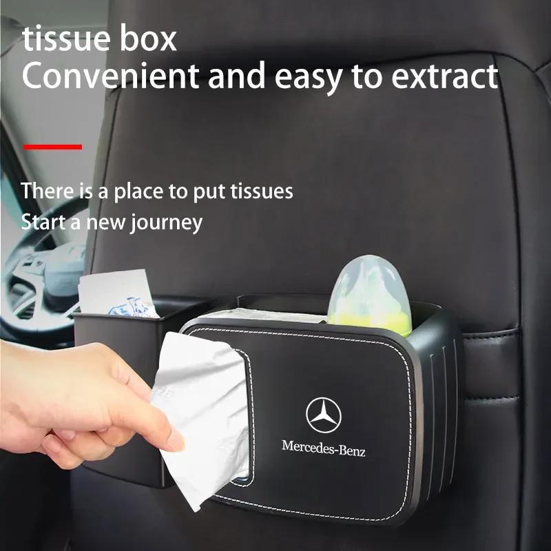 Contenitore portaoggetti interno auto Pattumiera Push Can Mini bidone della spazzatura Sportello Sedile Per Mercedes Benz AMG Classe C S W212 W222 W176 AMG GT
