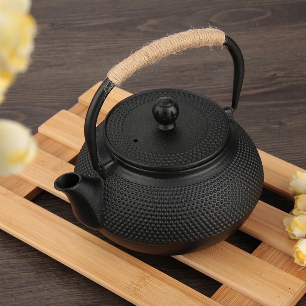 800ml Japanese Style Cast Iron Kettle Teapot Removable Infuser Strainer Tea Pot