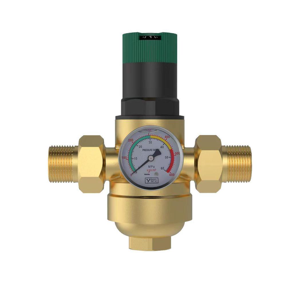 1-Inch Pressure Reducing Valve with Large Flow Filter - 20 PPR Union Water Pressure Regulator