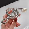Vintage Treble Clef Hair Clip Pearl Music Note Hair Claw Fashion   Makeup Hair Clips