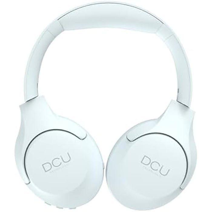 DCU TECNOLOGIC - Écouteurs Bluetooth sans Fil - Charge USB-C - Casques diadème Pliables - Suppression numérique du Bruit 15-20dB -