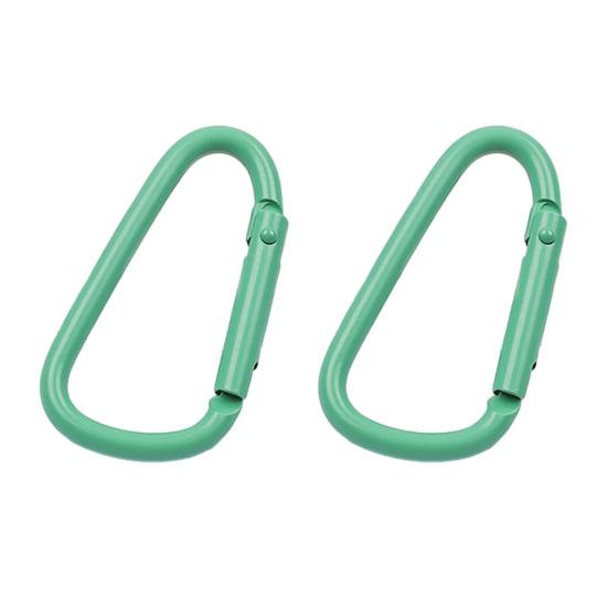 

2Pcs Carabiner Spring Buckle Lightweight Alloy Keychain Clip Easy One-Handed D-Shaped Hook Outdoor Travel армія зелений колір