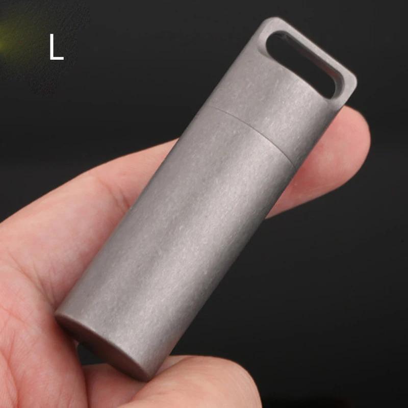 Titanium Alloy Waterproof Seal Bottle - Durable Gray Canister for Outdoor Camping & EDC Use