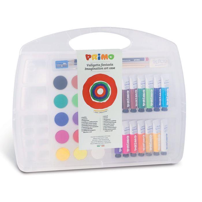 Paint Case - Fantasia - 14 Gouache Tubes 12 Ml - 15 Watercolors Ø 30 Mm - Accessories Included