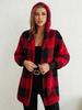 Loose Plaid Color Blocked Knitted Cardigan Fashion Sweater for Women Autumn Versatile Style