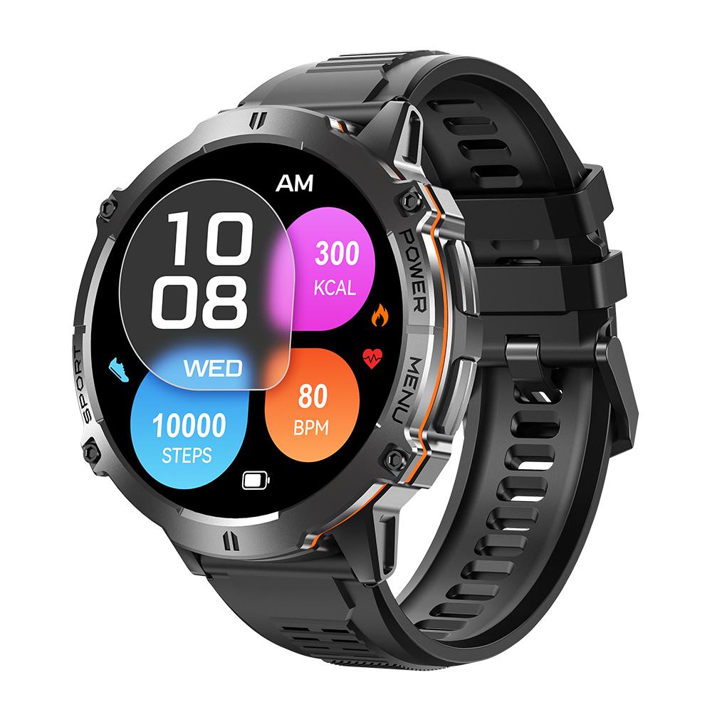 

1.73 AMOLED Screen Health Smart Watch 1ATM Waterproof 1000mAh Large Battery Sports Watches For Men Compass Outdoor Smartwatch
