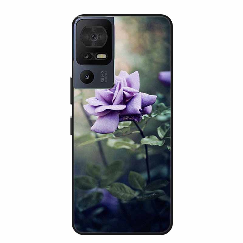 Für TCL 40 SE Handyhülle 40SE Hülle Schwarzes Silikon Weiche Rückseite Hülle Für TCL 40 SE Hülle Funda Für TCL40SE Capa 6.75" Schale