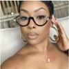 Man Women's Trendy Half Frame Cat Eye Glasses Fashionable  Light Casual Glasses Diamond Studded Retro Flat Mirror