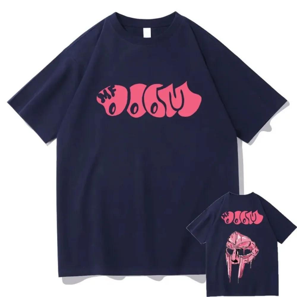 Zpěvák Mf Doom Madlib Madvillain Oboustranné grafické tričko Topy Pánské volné hip-hopové tričko Muži Ženy Fleece Bavlněná trička