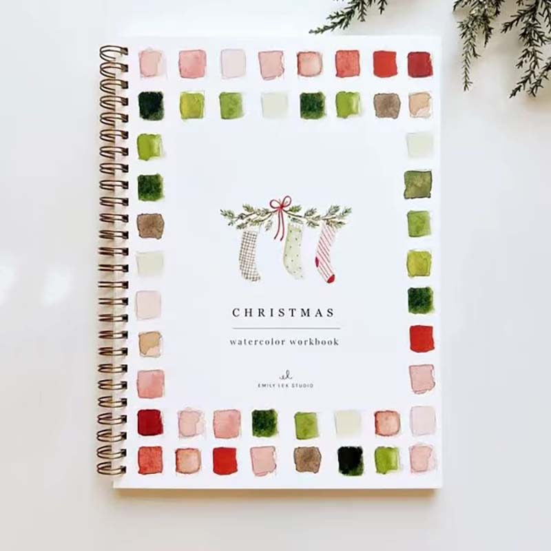 

WTEMPO Акварельный блокнот для начинающих Спиральный скетчбук для рисования и художественной практики Прочные книги на спиральном переплете 2pcs