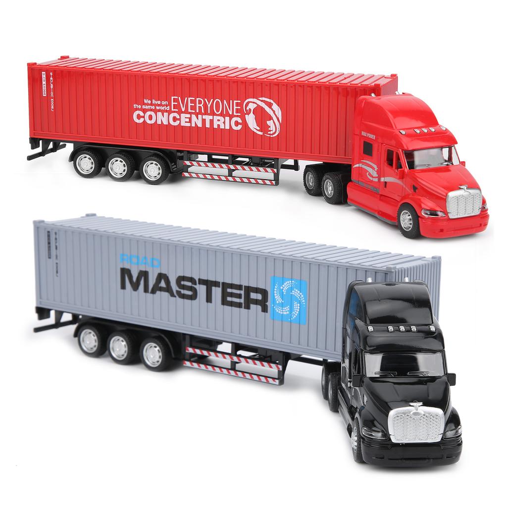 Alloy Car Model Car  Alloy Simulation Container Car Model Children Kid Pull Back Car  with Sound Light Children Car