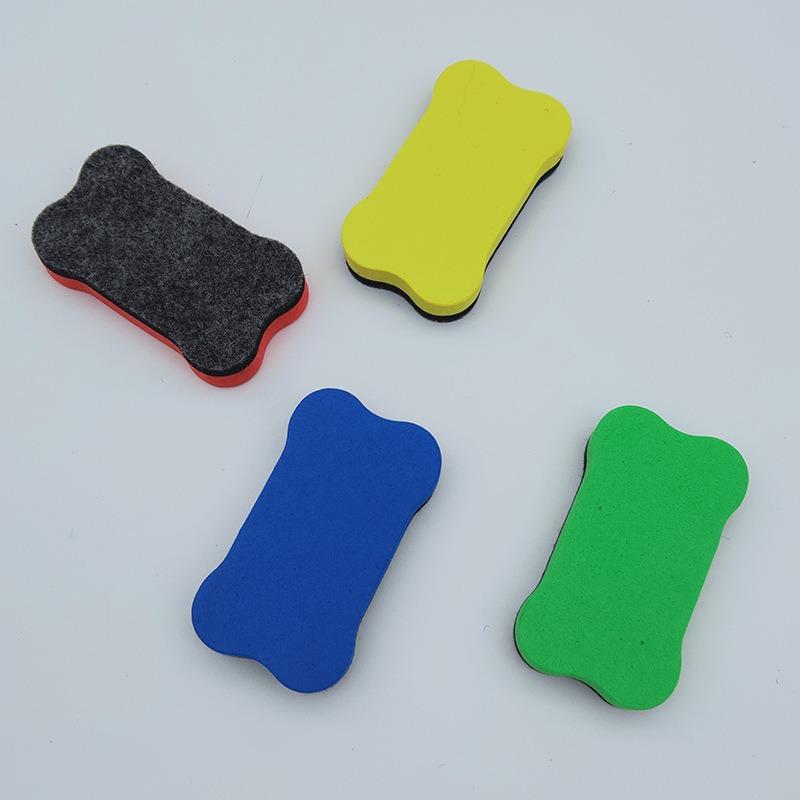 Magnetic Felt Small Bone Shaped Eva Whiteboard Eraser Cleaning Tool
