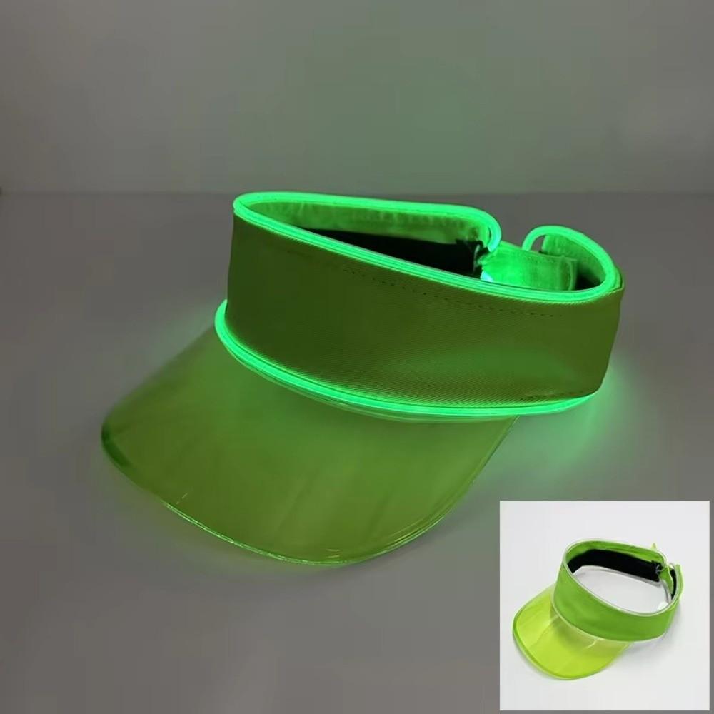 Led Sun Protection Empty Top Hat Adjustable Led Light Up Hat Sun Hat Sun Protection Luminous Hat Three Gears Glowing Hat Parade
