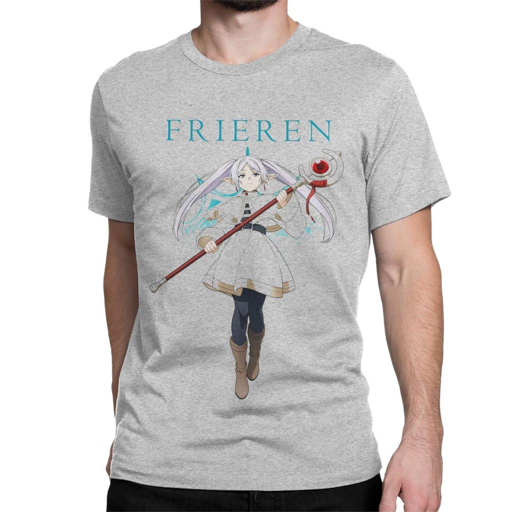 Men Women Anime Japanese Beyond Journeys End T Shirt Sousou No Frieren Pure Cotton Clothing  Short Sleeve Tee Shirt TShirt