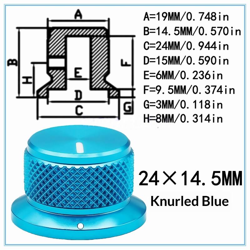1Pcs Aluminium Potentiometer Knobstop Hat Knobs Control Knob For Guitar/Bass/Amps/Preamps Accessories Guitar Knobs