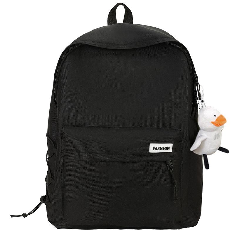 Schoolbag Backpack Simple Large Capacity Travel Backpack Male and Female Leisure Junior High School High School Student School Bag