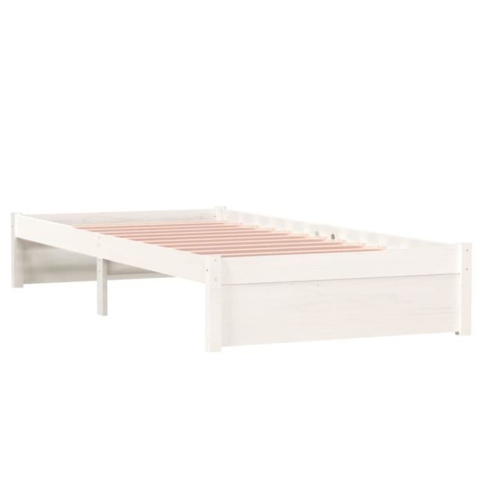 VidaXL Bed Frames White Solid Wood 90x190 Cm Single 814915