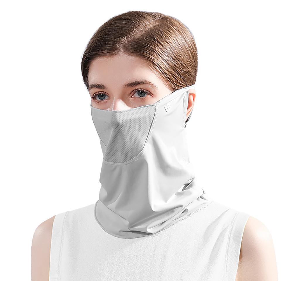 Gobygo Ice Silk Sun Mask Summer Shading Protect Against Ultraviolet Rays Quick Drying Neck Brace Face Protection Neck Men Women