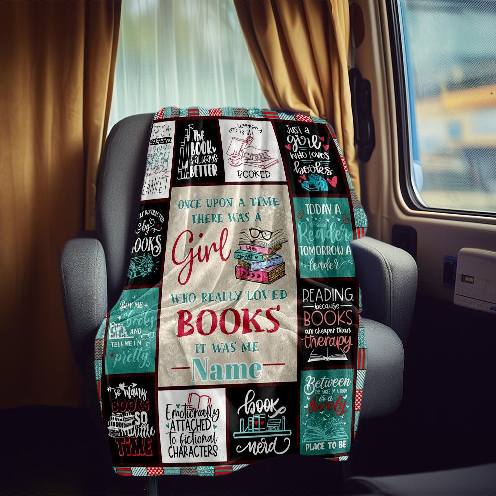Book Lover Customize Your Name Rv Blanket Cozy Soft Lightweight Allseason Multipurpose Blanket For Travel Camping Picnics Sofas Rvs Beds Living Rooms