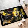 Custom Bumblebee Mat Personalized Name, Polyester Washable Indoor Entryway Rug, Gift for Christmas, Easter, Thanksgiving Day