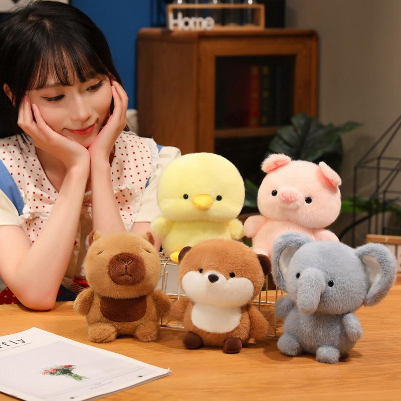 Cartoon Small Animal Capybara Rabbit Doll Plush Toy Sheep Doll Children Accompany Soothing Doll