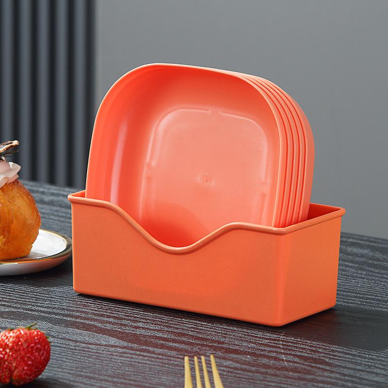 Spit Bone Plate Household Food Grade Fruit Plate Light Luxury High-End Dining Table Garbage Bone Plate Desktop Fruit Snack Fruit Plate