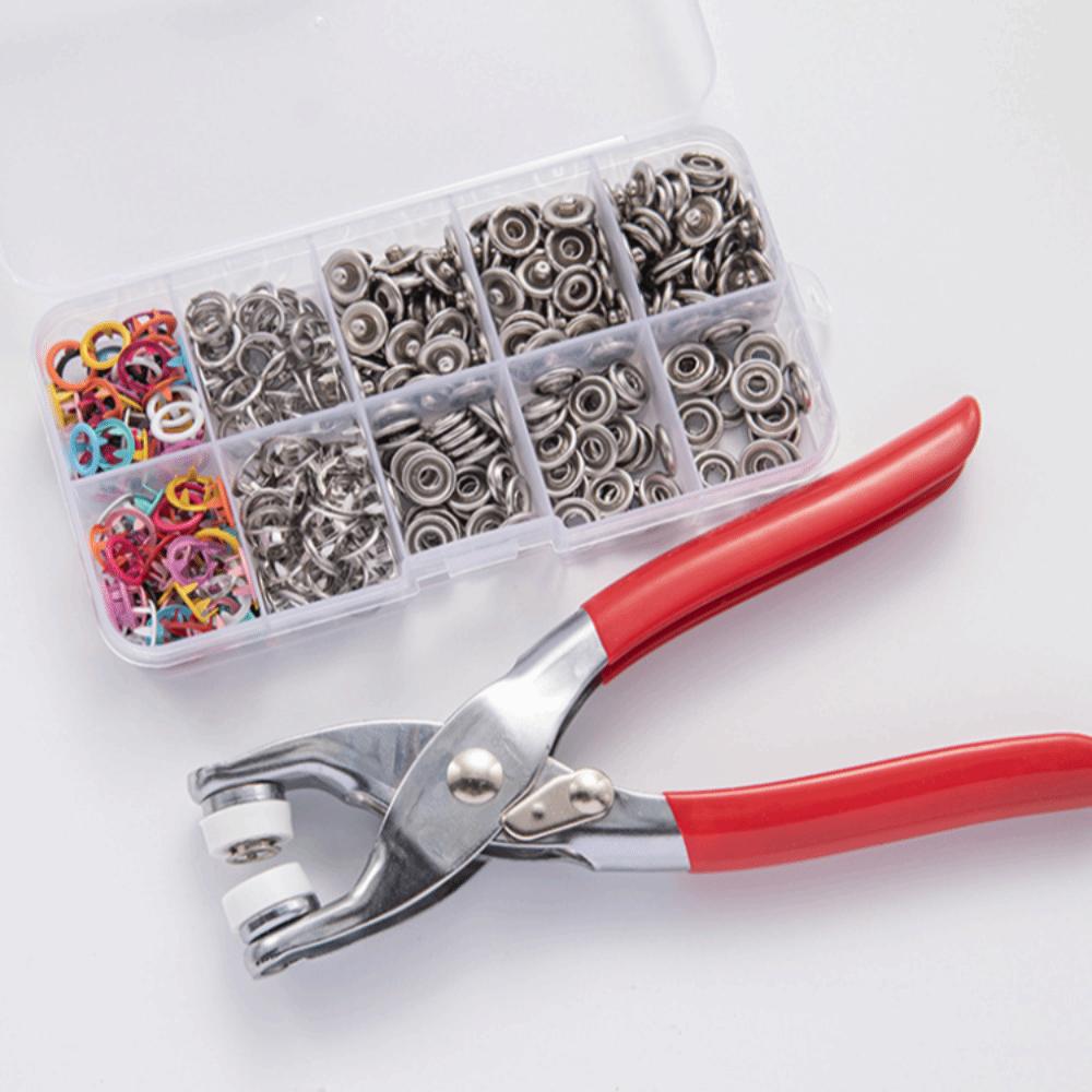 50/100Sets DIY Craft Snap Button Installation 9.5mm Snaps Buttons Snap Fastener Kit Clothes