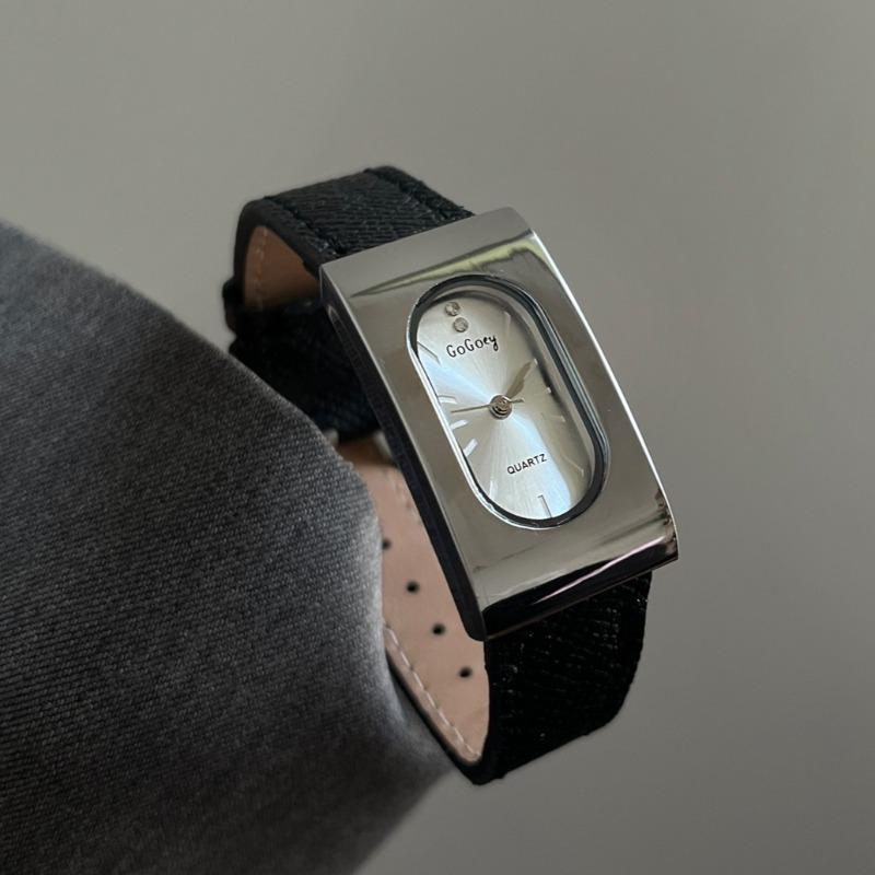 Luxus Damenmarke Damenuhr Mode Rechteckiges Zifferblatt Quarzuhren Einfaches Lederarmband Armbanduhren Geschenk Dropshipping