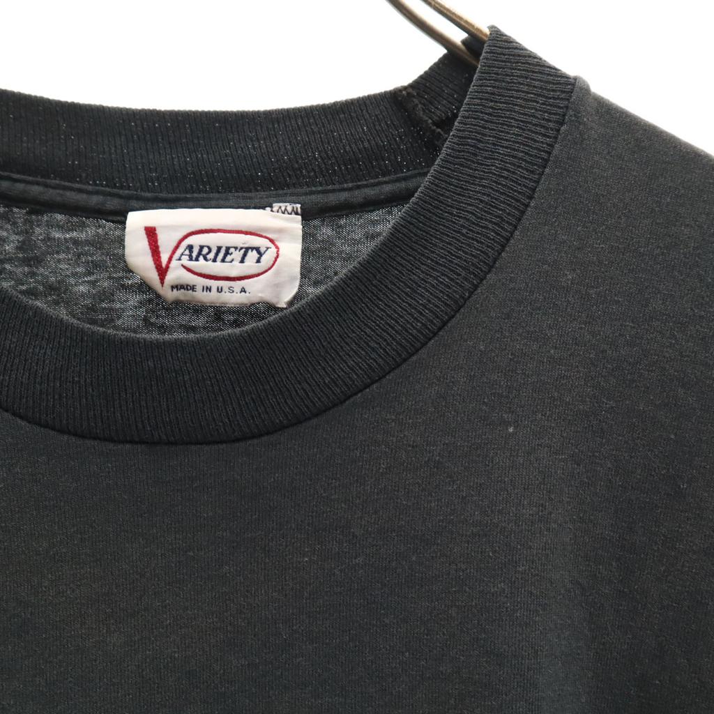 VARIETY 80s Vintage Made in USA Short sleeve Single stitched printed logo T-shirt Men's Used