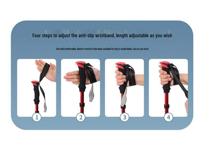 Yunxiang Ultra-light 7075 Aluminum Trekking Poles - Folding, Non-slip, Professional Outdoor Walking Sticks