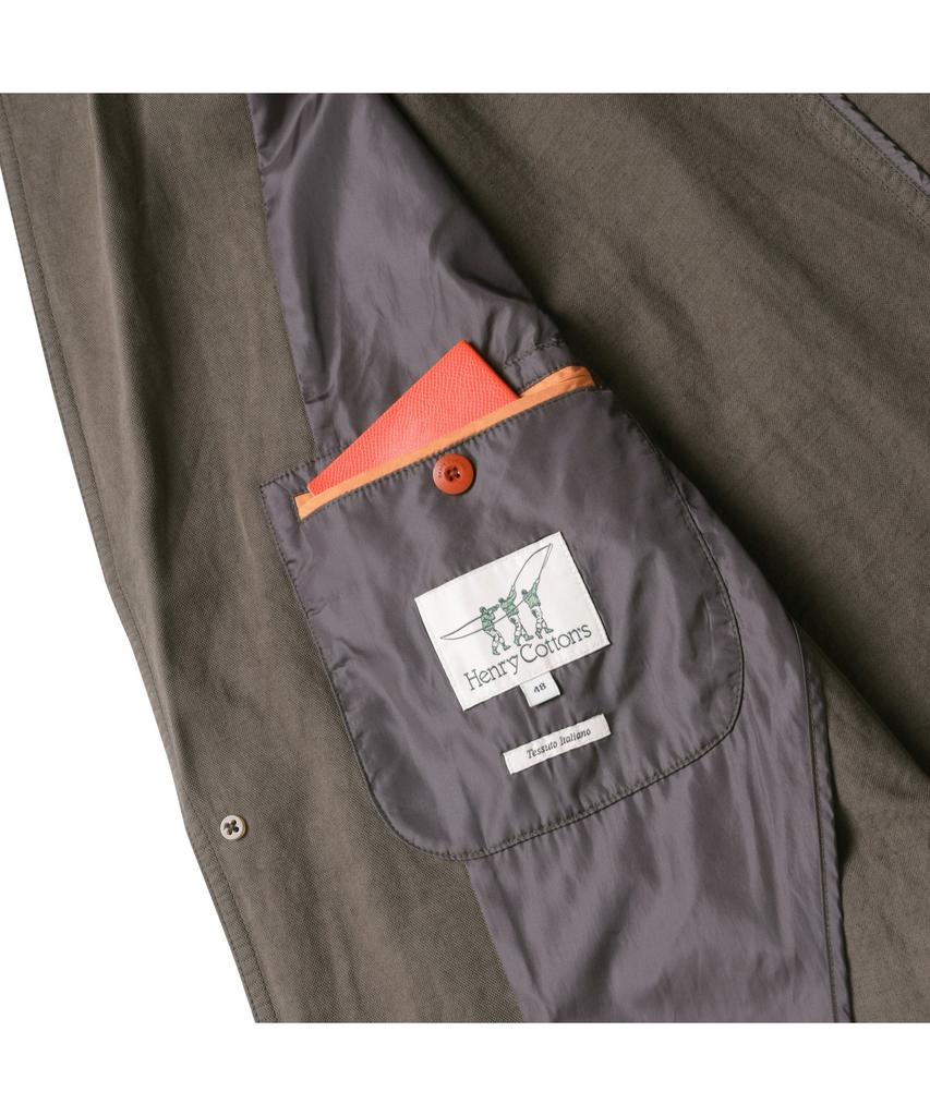 Henry Cottons Linen Blend Garment Dyed Jacket_Ahjam25311Brx