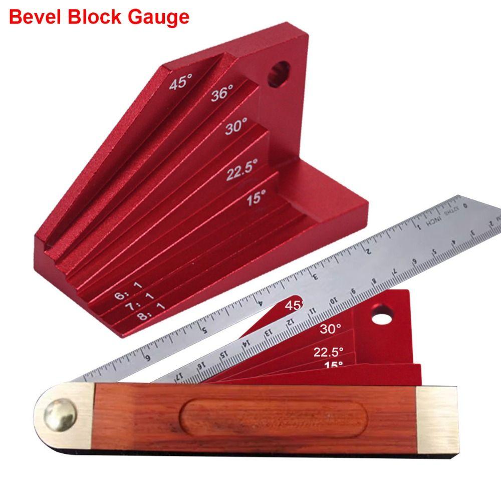 Angle Auxiliary Measuring Bevel Block Gauge Precision Woodworking Protractor  Woodworking Tools