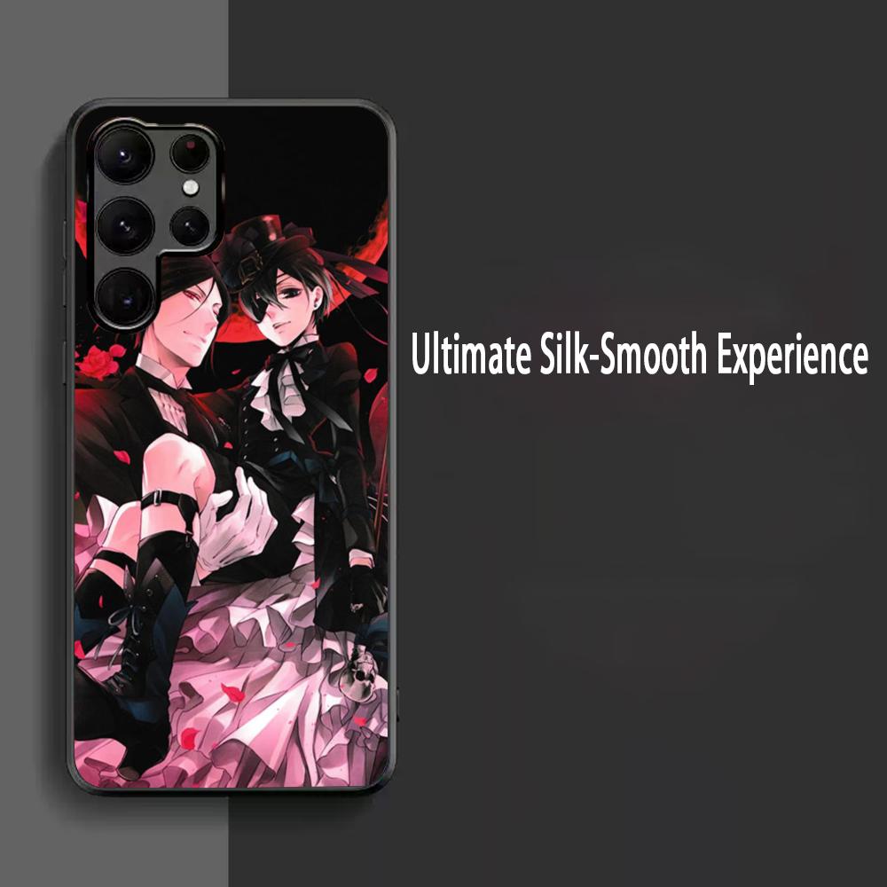 

Dark fashion Black Butler Phone Case For Samsung Galaxy S25 S24 S23 S22 S21 S20 Plus Ultra Note20 Soft Black Samsung S23 Plus