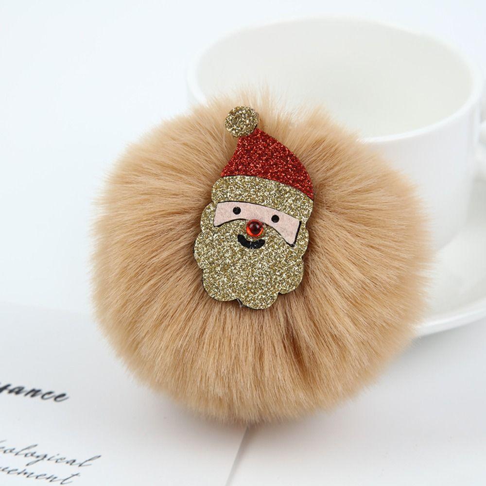 Christmas Plush Coal Ball Keyring Small Coal Ball Kawaii Christmas Keychain Car Keychain