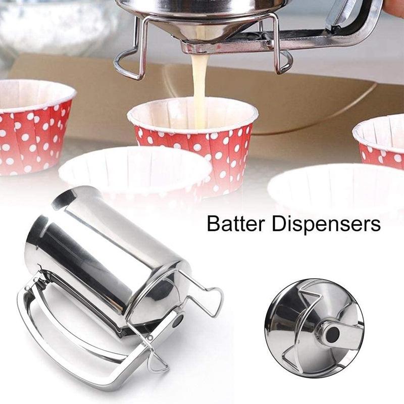 Pancake Dispenser For Batter, Stainless Steel Batter Dispenser, Funnel Cake Dispenser Batter Pourer For Baking Cupcakes Muffins