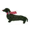 Dachshund Dog Wreath Artificial Branches Green Leaves Garland For Front Door Handcrafted Wreath Wall Door Hanger Christmas Decor