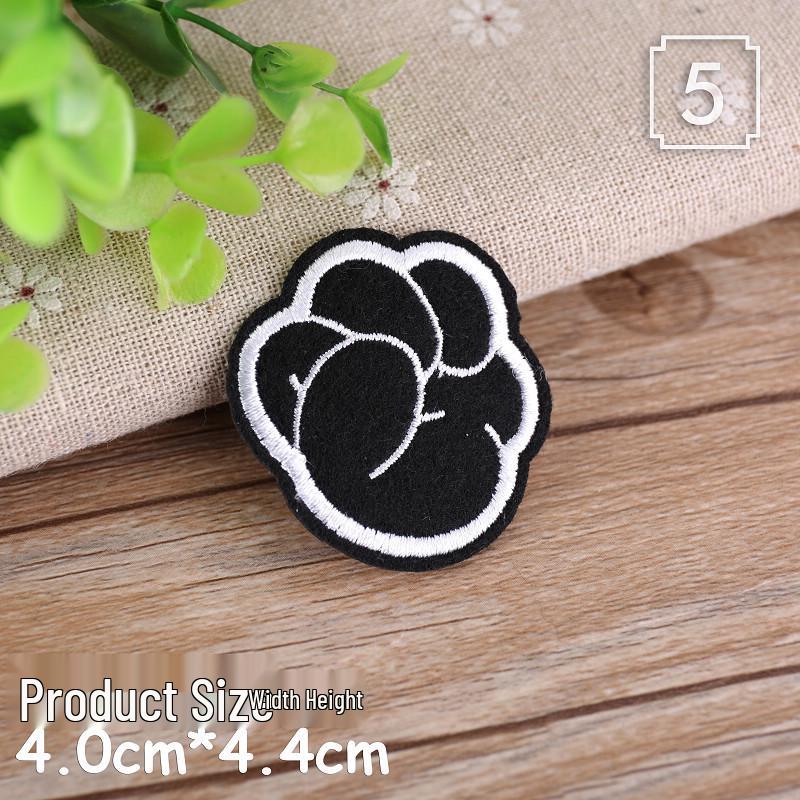 Trendy British Style Embroidered Flower Iron-on Cloth Patch for Streetwear & Clothing Repair