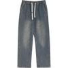 ZunZhe Men's Lightweight Retro Straight-Leg Jeans