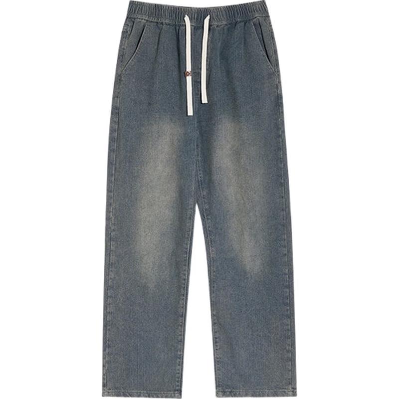 ZunZhe Men's Lightweight Retro Straight-Leg Jeans