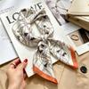 Simple temperament Spring and summer female imitation silk scarf versatile Korean version casual small square scarf neck protection decorative scarf