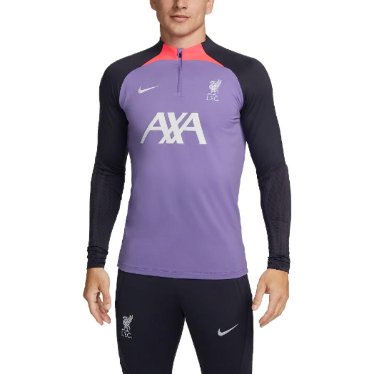 Nike Dopasowana koszulka piłkarska retro z długim rękawem Męskie topy Fioletowy DZ0843-568