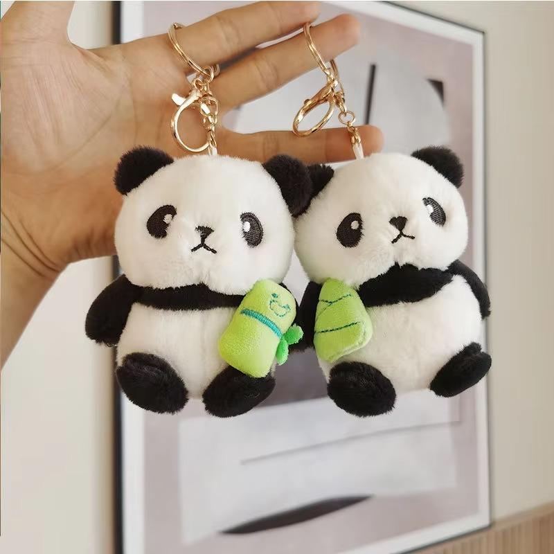 Breloc de pluș 1PC Breloc păpușă panda din desene animate Suveniruri agățate Genți Huse pentru telefoane mobile Decoratiuni agățate Cadou de aniversare