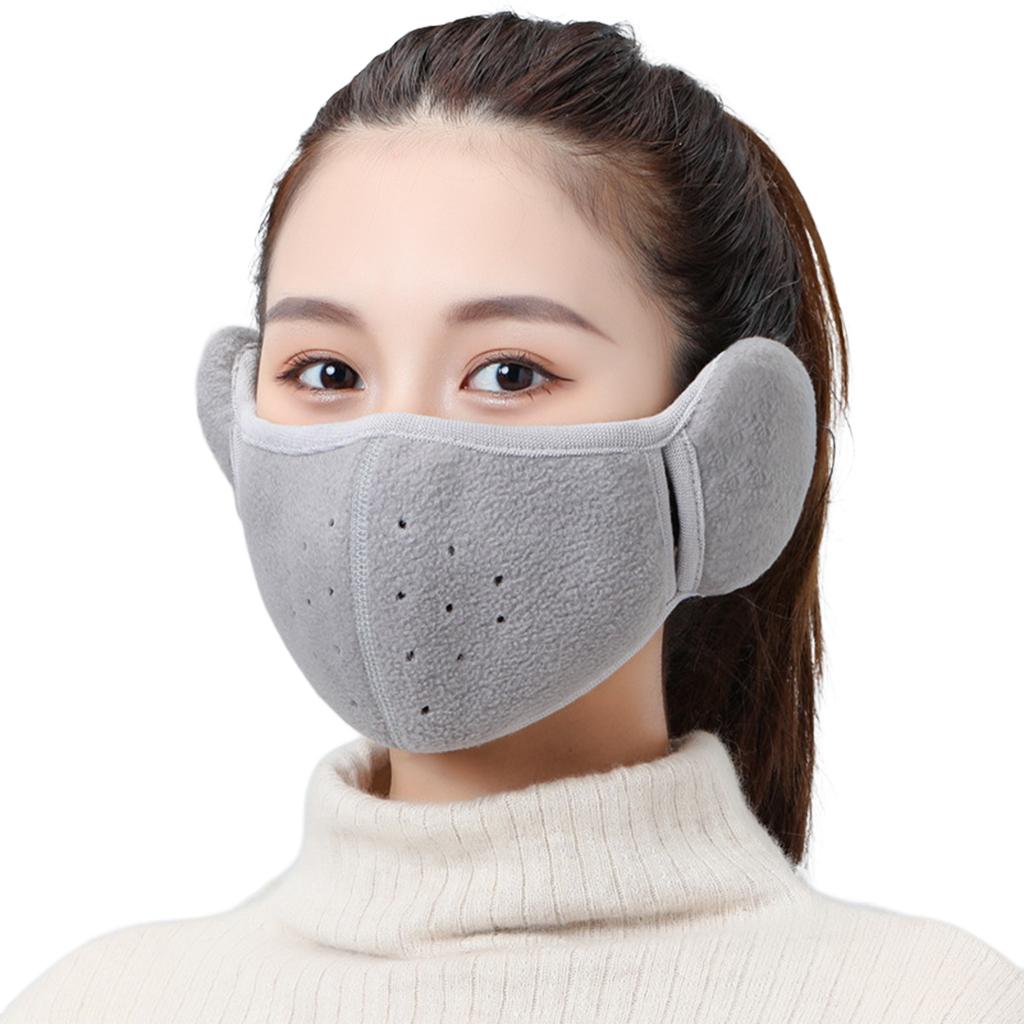 Warm Winter Face Mask With Plush Earmuff Thicken Warm Ear Protection Mask For Men Women