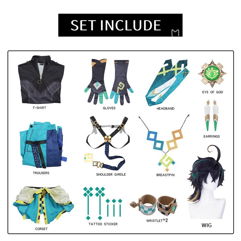 Genshin Impact Kinich Cosplay Costume Adult Carnival Uniform Anime Halloween Party Costumes Masquerade Women Game