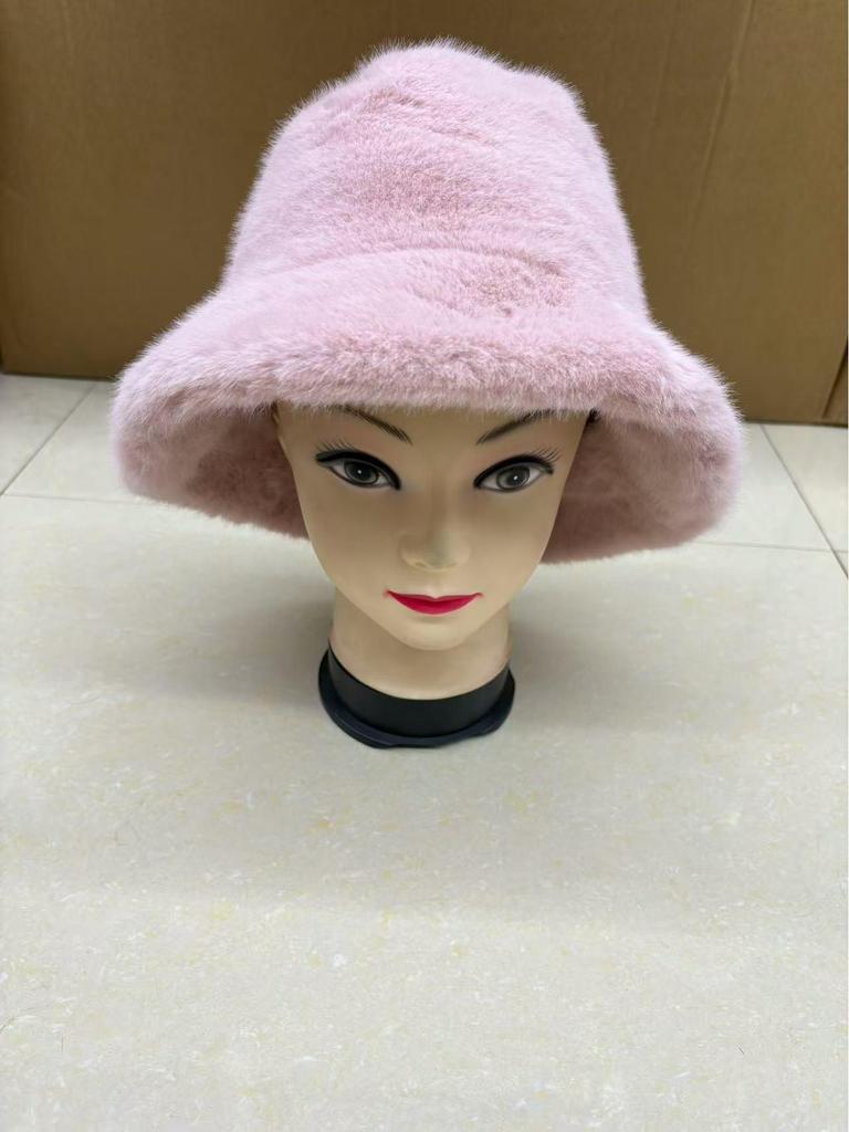 Thickened Faux Mink Fur Mongolian Bucket Hat with Ear Protection for Autumn & Winter