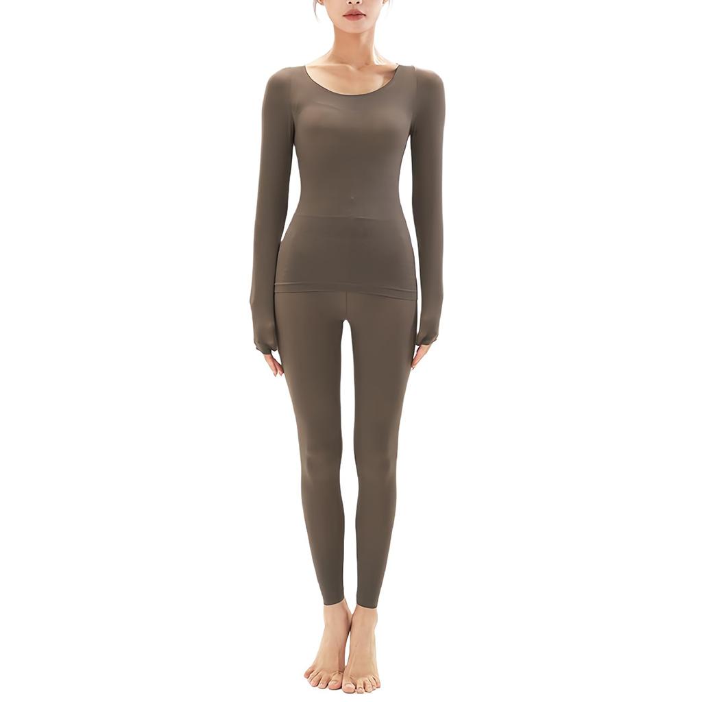 Heattech Innerwear Warm Top and Long Sleeve Underwear for Fall and Highly and Gentle on the Skin for Comfort [xppe] Women's 2-Piece Set, Innerwear,