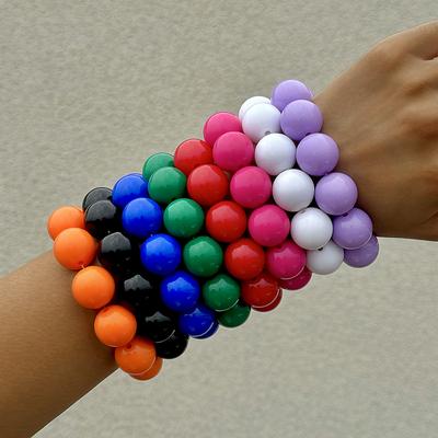 Stretch Beaded Bracelet Set Elastic Round Beads Jewelry for Women and Girls Adjustable Fit Durable Design for Daily Wear and Gifts