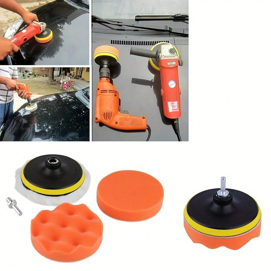 3 Inch Car Polishing Sponge Pad Kit, 11/22Pcs Buffing Pads with Drill Adapter for Auto Motorcycle Waxing & Scratch Removal